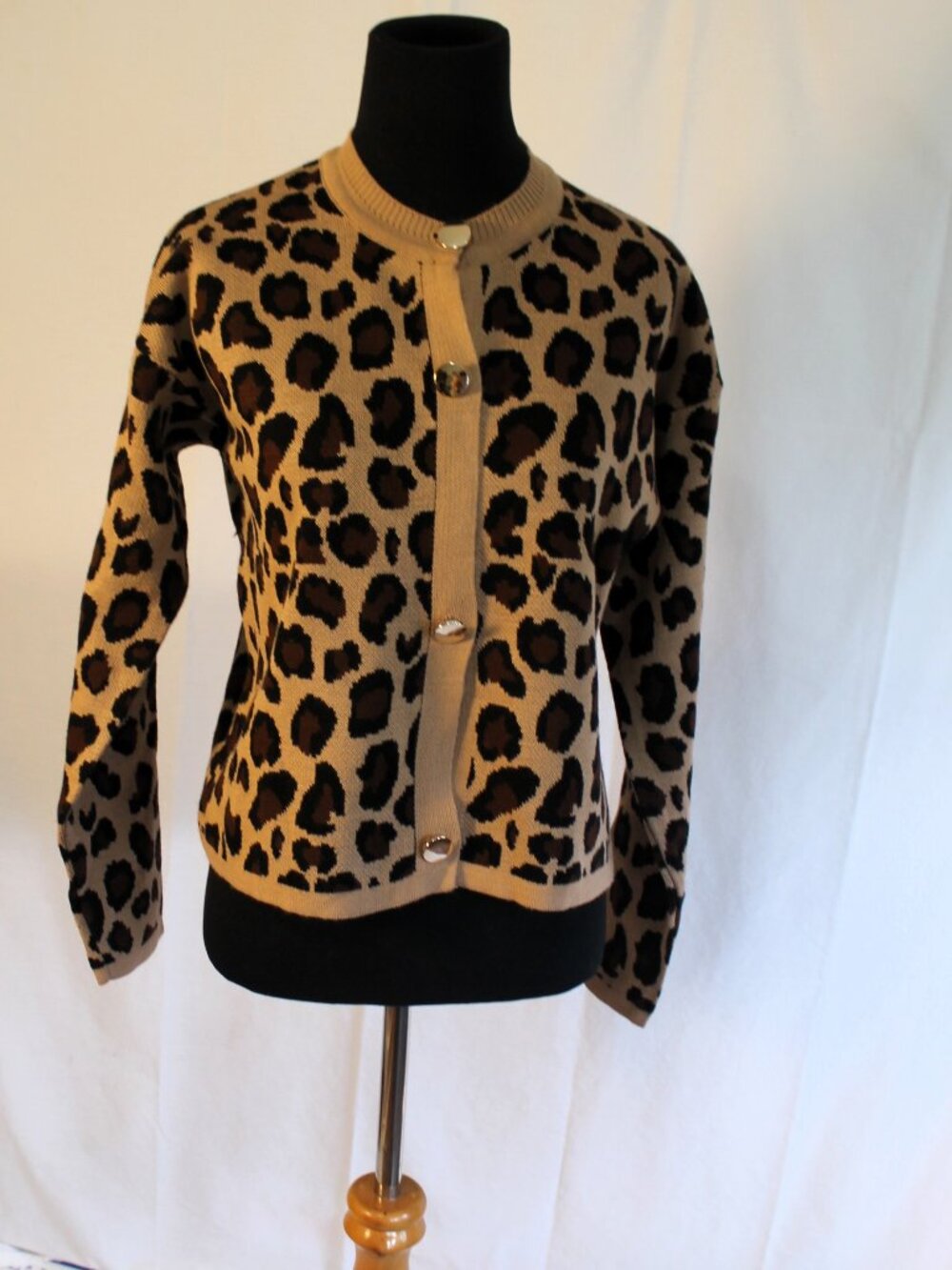 Leopard Print Cardigan Small